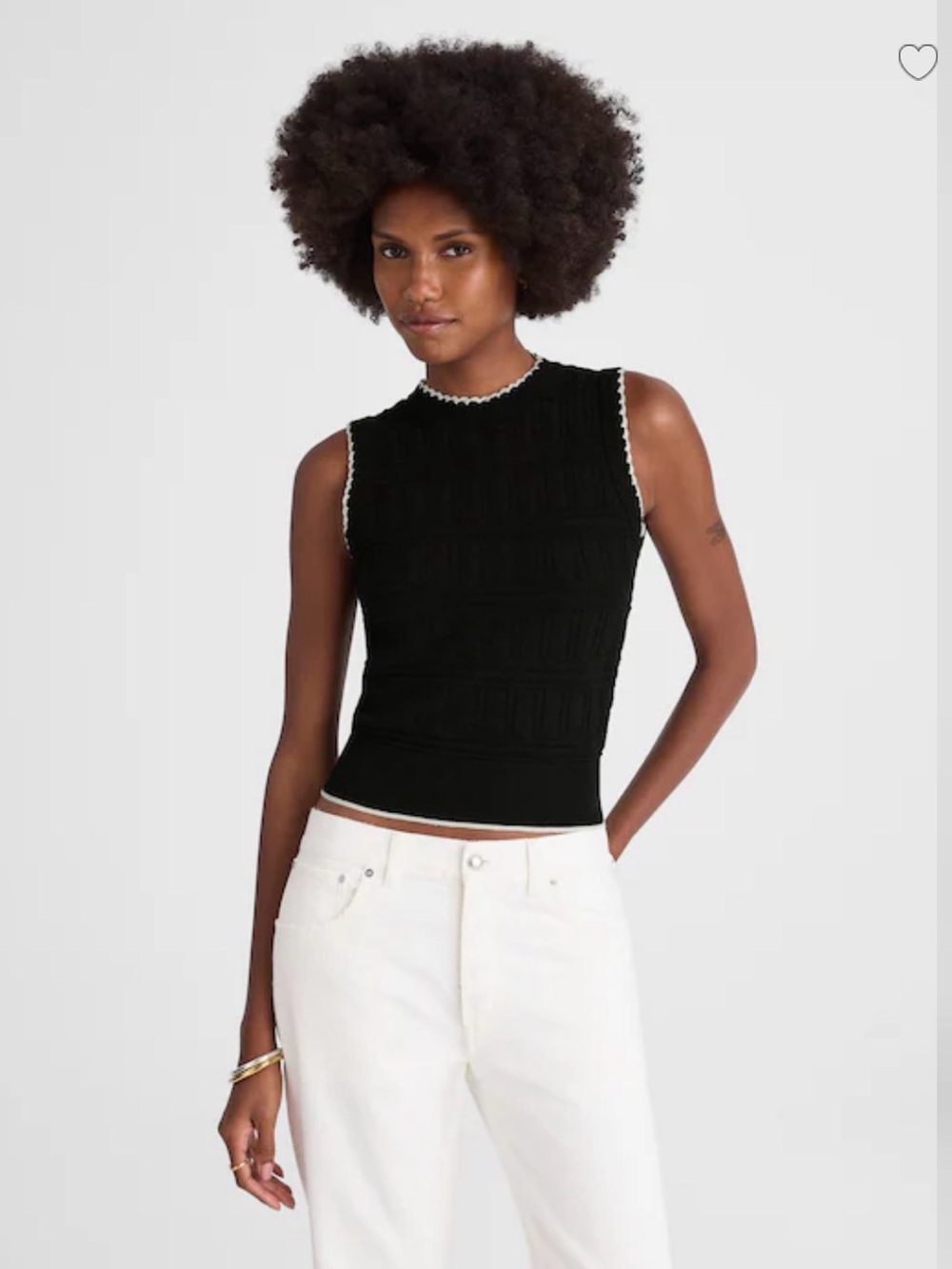 NWT Madewell mixed stitch sleeveless sweater
